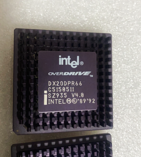 1PCS Intel Overdrive  DX20DPR66 Ceramic Gold Plated CPU, High Collection Value