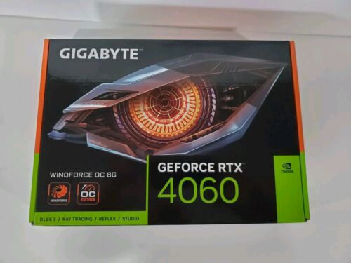 Gigabyte – GeForce RTX 4060 WINDFORCE OC 8G GPU GV-N4060WF2OC-8GD Graphics Card