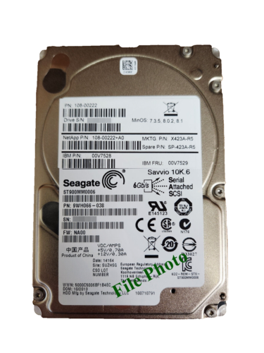 (Lot of 18) Seagate/NetApp Savvio 900GB 10K.6 2.5″ SAS Hard Drives ST900MM0006