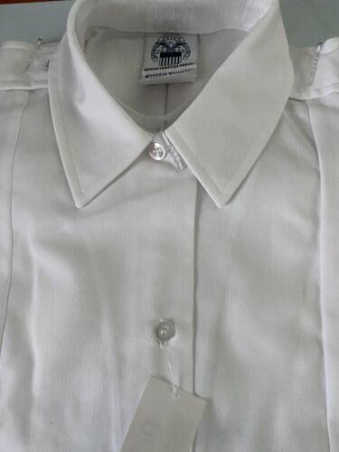 NEW WOMENS ARMY SERVICE SHORT SLEEVE UNIFORM ASU DRESS WHITE SHIRT SIZE 4R