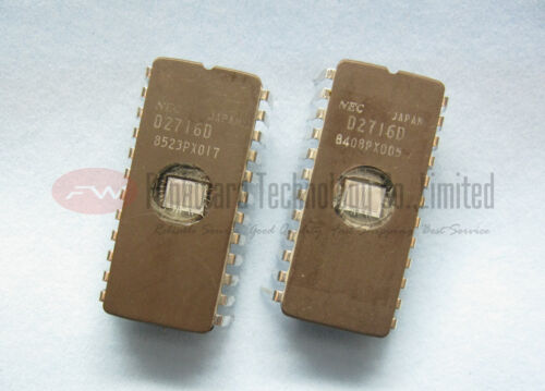 10PCS NEC UPD2716 D2716D 2716 16KBIT UV EPROM CDIP24