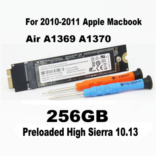 NEW SSD For Apple 256GB 12+6PIN For MacBook Air 11″ A1370 13″ A1369 2010 2011