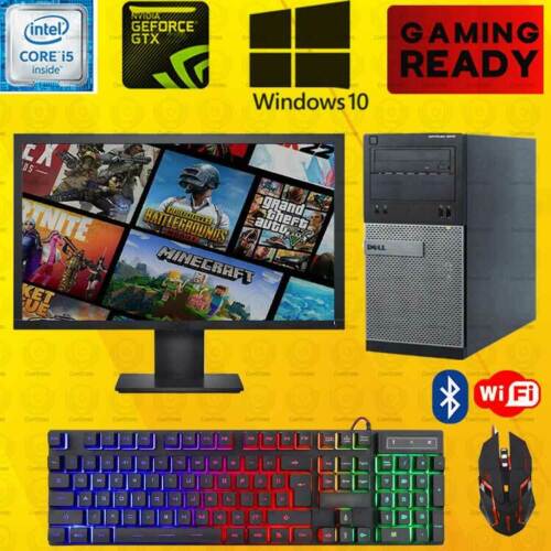 Dell i5 Gaming Desktop PC Computer SSD Nvidia GT1030 Win 10 16GB bundle 1TB