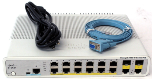 Cisco Catalyst WS-C3560C-12PC-S 3560C PoE Switch 15.2 IOS  **5-YEAR WARRANTY!**