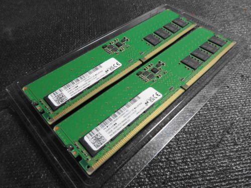 2 x Micron 16GB DDR5 UDIMM PC5-5600B MTC8C1084S1UC56BD1 [32gb RAM]