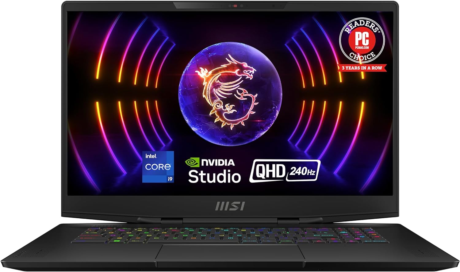 MSI Stealth 17 Studio Laptop: Intel Core i9-13900H, GeForce RTX 4070, 17.3″ QHD 240Hz 3ms, 16GB DDR5, 1TB NVMe SSD, Thunderbolt 4, Cooler Boost Trinity+, Win 11 Home: Core Black A13VG-019US