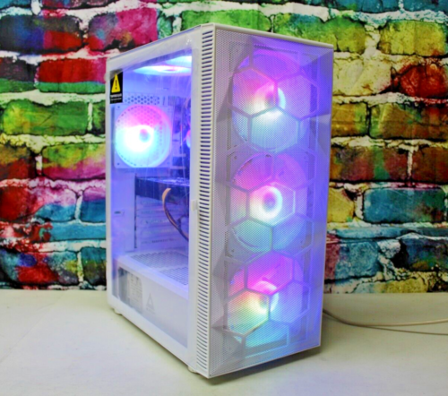 Custom White Gaming Desktop PC Intel Core i7 3.40 Quad 32 GB SSD Nvidia RTX 4060