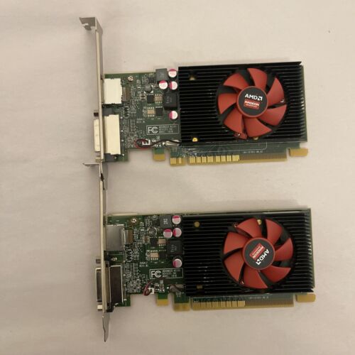 Lot of 2 AMD Radeon R5 340X 2 GB DDR3 PCI Express x16 High Profile Video Card