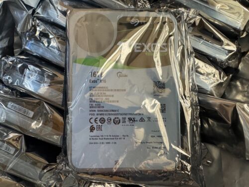 New Seagate Exos X16 16TB 3.5″ SED SATA Hard Drive ST16000NM003G