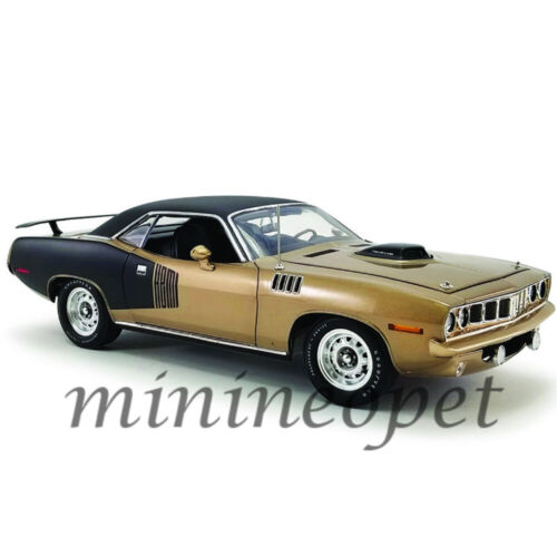 ACME A1806126 VT SUPER TRACK PACK 1971 PLYMOUTH HEMI CUDA 1/18 w/ VINYL TOP GOLD