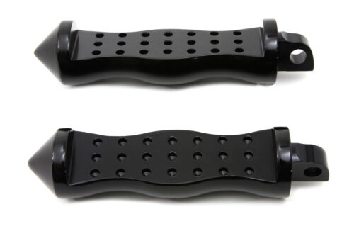 Black Form Factor Footpeg Set Druid Style fits Harley Davidson