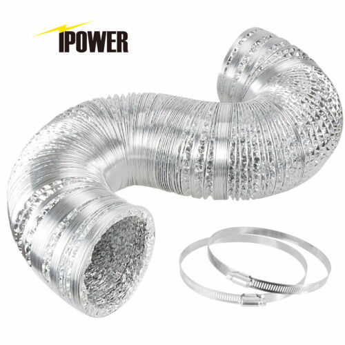 iPower 4″ Inch Non-insulated Flexible Aluminum Air Ducting Dry Ventilation Hose