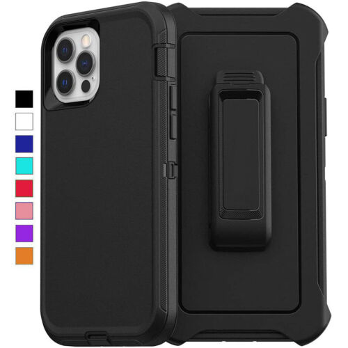 For iPhone 11 12 13 14 Pro Max Case Shockproof Series Fits Defender Belt Clip