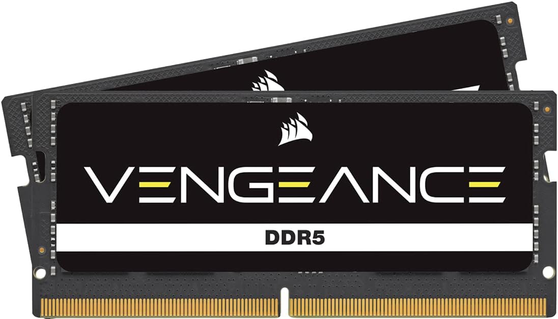 CORSAIR Vengeance SODIMM DDR5 RAM 64GB (2x32GB) 5200MHz CL44 Intel XMP iCUE Compatible Computer Memory – Black (CMSX64GX5M2A5200C44)