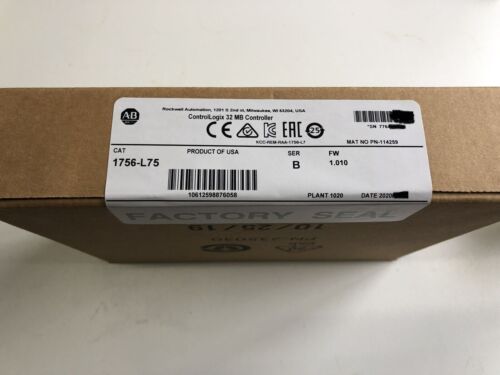 Allen-Bradley ControlLogix 5555 1756-L55/A & Non Volatile Memory Exp. 1756-M24/A