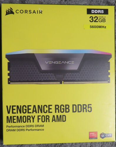 CORSAIR VENGEANCE RGB 32GB (2PK 16GB) 5600MHz DDR5 C36 Desktop Memory Kit