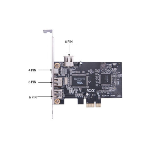 PCIE FireWire Card PCI-e X1 to External IEEE 1394 Adapter Controller 4 Port