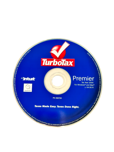 Intuit TurboTax Premiere Tax Year 2004 for Windows & MAC