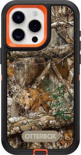 OtterBox DEFENDER SERIES Case for iPhone 15 Pro Max – Realtree Blaze Edge (Camo