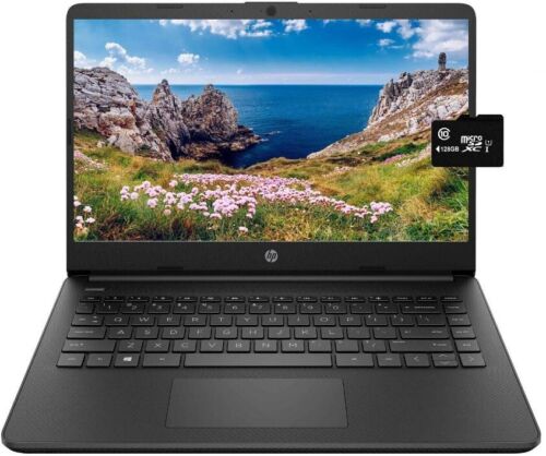 Newest HP 14” HD Laptop Intel 4-Core Celeron 16GB RAM 192GB(64+128) Win11 Black