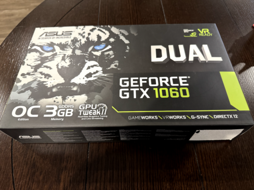 ASUS Dual GeForce GTX 1060 3GB Graphic Card (DUAL-GTX1060-O3G)