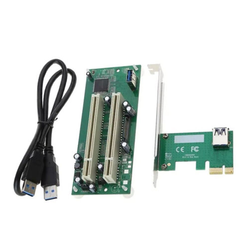 PCI-E to 2xPCI PCIE x1 to x16 Card PCI-Expansion Converter 2x 32-bit PCI slots