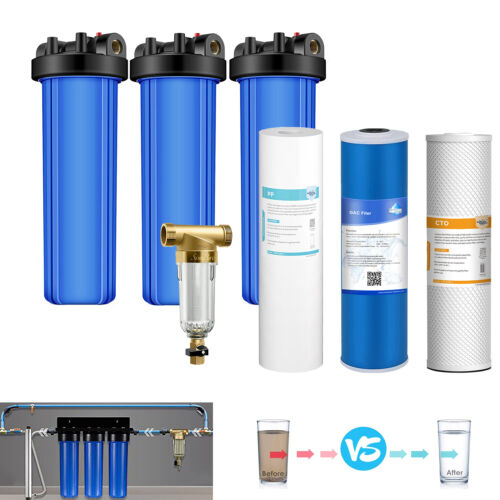 20″ x 4.5″ Big Blue Whole House Water Filter Housing Filtration System Cartridge