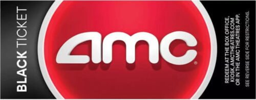 AMC Theaters 1 Black Ticket – Fast E-Delivery