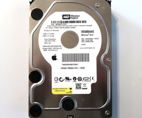 WD WD5000AAKS-40YGA1 HHRNHT2CHB (WCAS) Thailand 500gb 3.5″ Sata HDD 16JUL2008