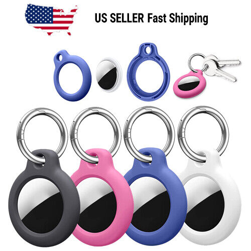 For Apple Airtag Case Cover Anti-lost Keychain Ring Protective Hard Shell