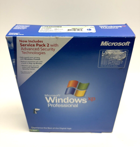 VINTAGE NOS Microsoft Windows XP Pro with SP2 Upgrade English Retail Version