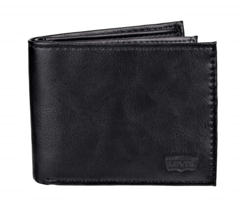 Levi’s Men’s RFID-Blocking Extra Capacity Traveler Bifold Wallet Black