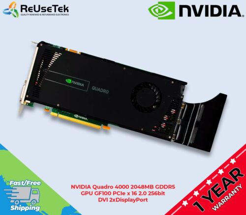 NVIDIA Quadro 4000 2048MB GDDR5 GPU GF100 PCIe x 16 2.0 256bit DVI 2xDisplayPort