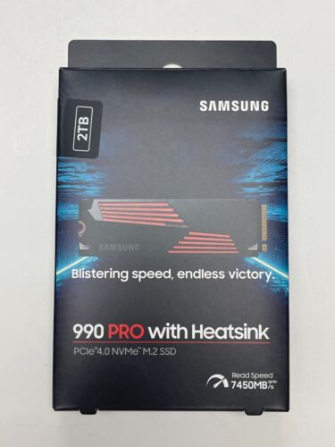 Samsung 990 PRO 2TB NVMe PCIe 4.0 x4 M.2 Internal SSD w/ Heatsink MZ-V9P2T0CW