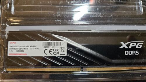 XPG AX5U5200C4216G-BLABRBK  16gb RBG Single Stick DDR5