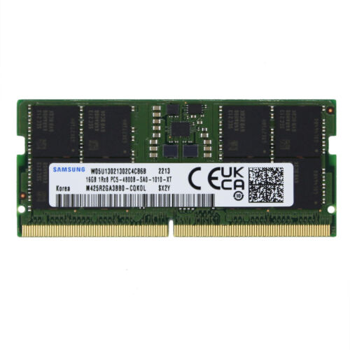 Sam Original 16GB (1x16GB) DDR5 4800MHz PC5-38400 SODIMM 1Rx8 CL40 1.1v Notebook