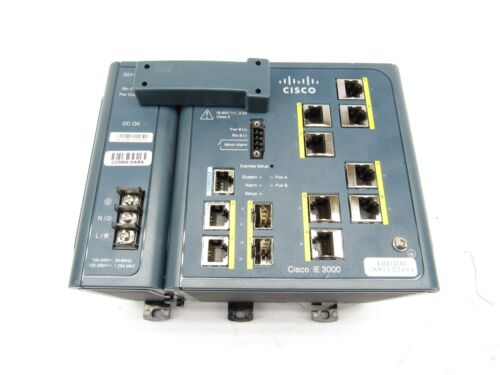 Cisco IE-3000-8TC V02 Industrial Ethernet Switch 1U 10/100 Tested