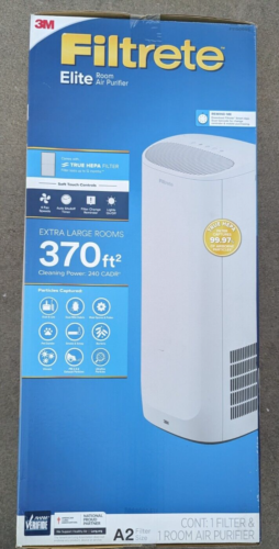 New White 3M HEPA Filtrete Room Air Purifier for Extra Large Rooms