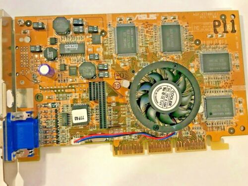 ASUS V7700 (D) PURE NVIDIA GEFORCE2 GTS 16 MEG AGP VIDEO CARD ROUND FAN MXB13