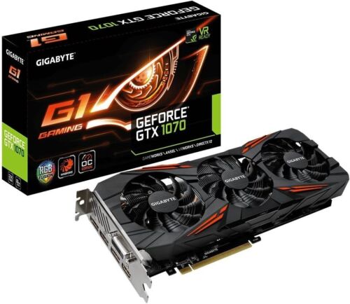 GIGABYTE NVIDIA GeForce GTX 1070 G1 8GB GDDR5 REV 2.0 Graphics Card (GV-N1070G1)