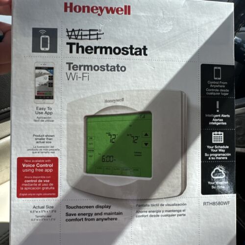 Honeywell Wi-Fi 7-Day Programmable Touchscreen Thermostat (RTH8580WF) In the box