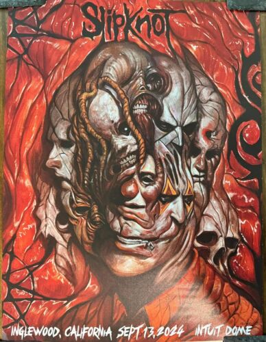 2024 Slipknot Here Comes The Pain Tour Poster 9/13 Intuit Dome Inglewood, CA