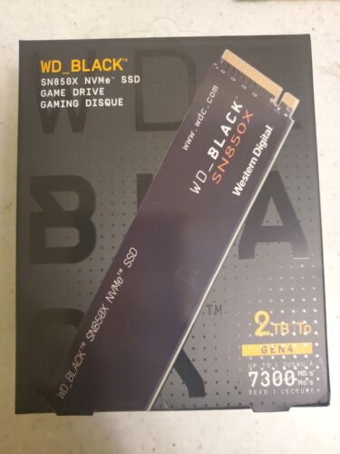 Western Digital WD Black SN850X 2TB GEN 4 SSD Game Drive Brand New WDBB960020BNC