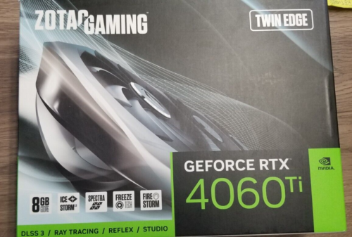 Zotac Video Card Geforce Rtx 4060 Ti 8gb Twin GPU ONLY NO CABLE