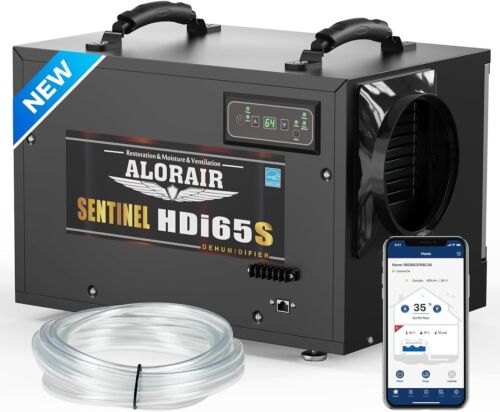 ALORAIR 120 PPD Energy Star Wi-Fi APP Controls Crawlspace Dehumidifiers, 5 Years