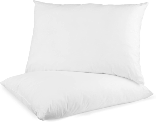 Set of 2 Premium Gold Hotel Pillows for Sleeping- Made in USA – Hypoallergenic S