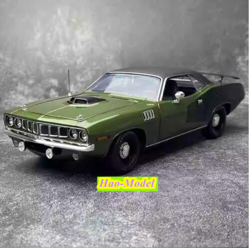 ACME 1:18 Plymouth HEMI Cuda 1971 Diecast Metal Car Model Toys Gifts green/Red