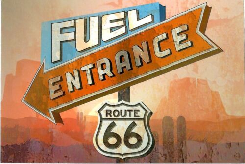 NEW 4×6 Unposted Postcard Route 66 Service Station Gas Antique signs Fuel Rt 66