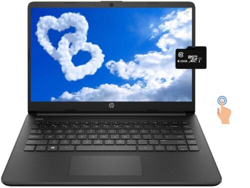 Newest HP 14” Touch Laptop Intel 2-Core CPU 8GB RAM 192GB (64+128) Win11 Black