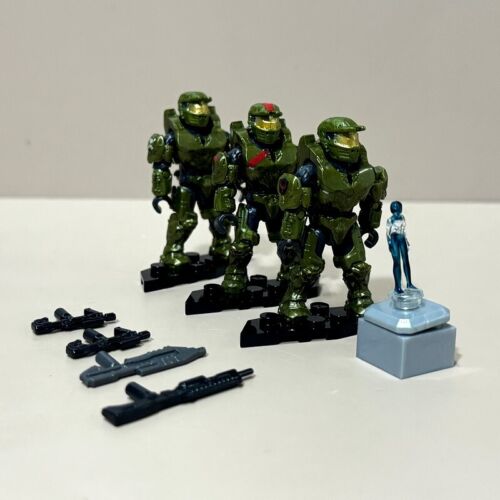 4 New MEGA Construx Halo Bloks Red TEAM WARTHOG RESCUE SERINA ai Figures HHC38 E